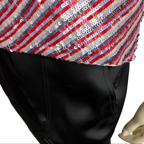 DKNY Sequined Red, White, and Blue Tank Top Good Condition - Picture 13 of 13
